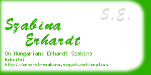 szabina erhardt business card